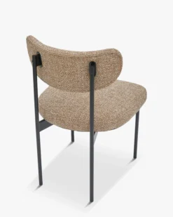 Ensemble de 6 chaises, Jaune moucheté & métal noir Jasper