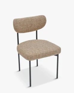 Ensemble de 6 chaises, Jaune moucheté & métal noir Jasper