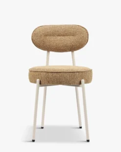 Ensemble de 4 chaises, Tweed chêne & fer beige Milo