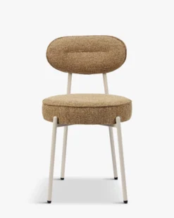 Ensemble de 4 chaises, Tweed chêne & fer beige Milo
