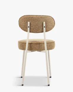 Ensemble de 4 chaises, Tweed chêne & fer beige Milo