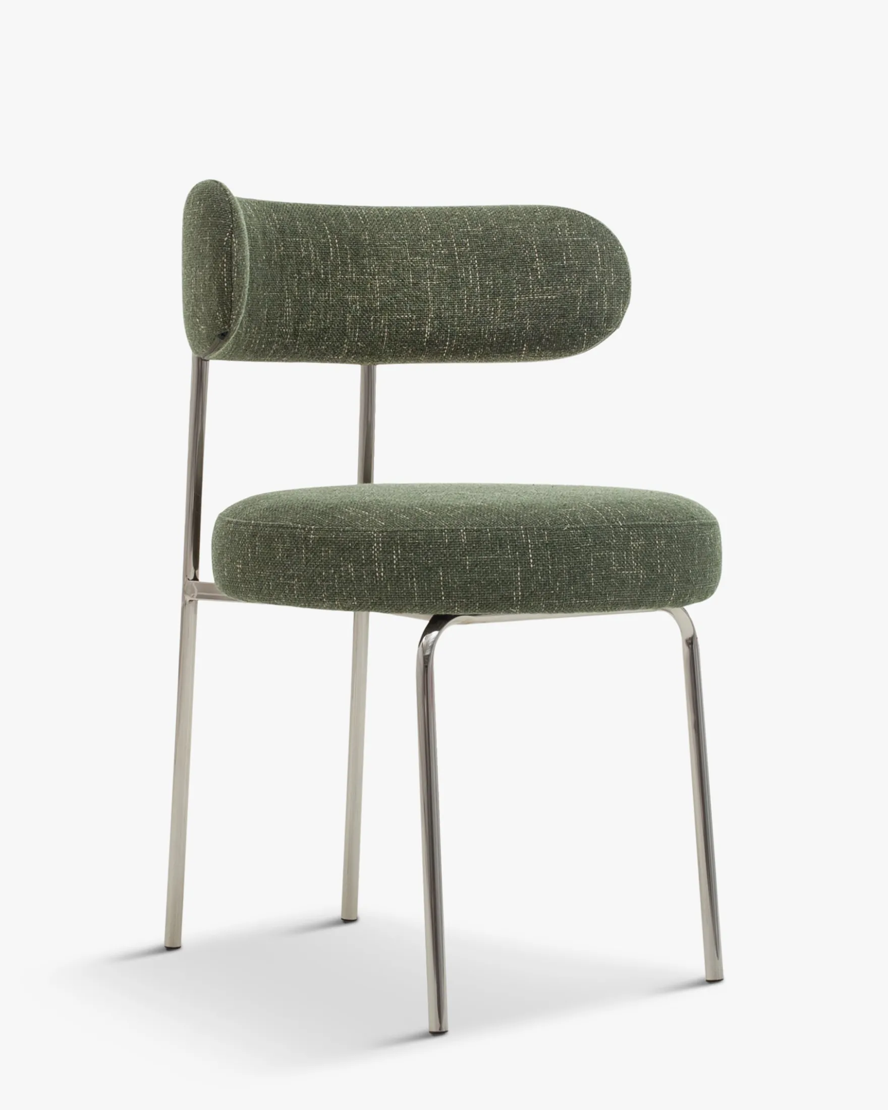 Ensemble de 4 chaises, Vert cactus & tweed chêne Vittoria