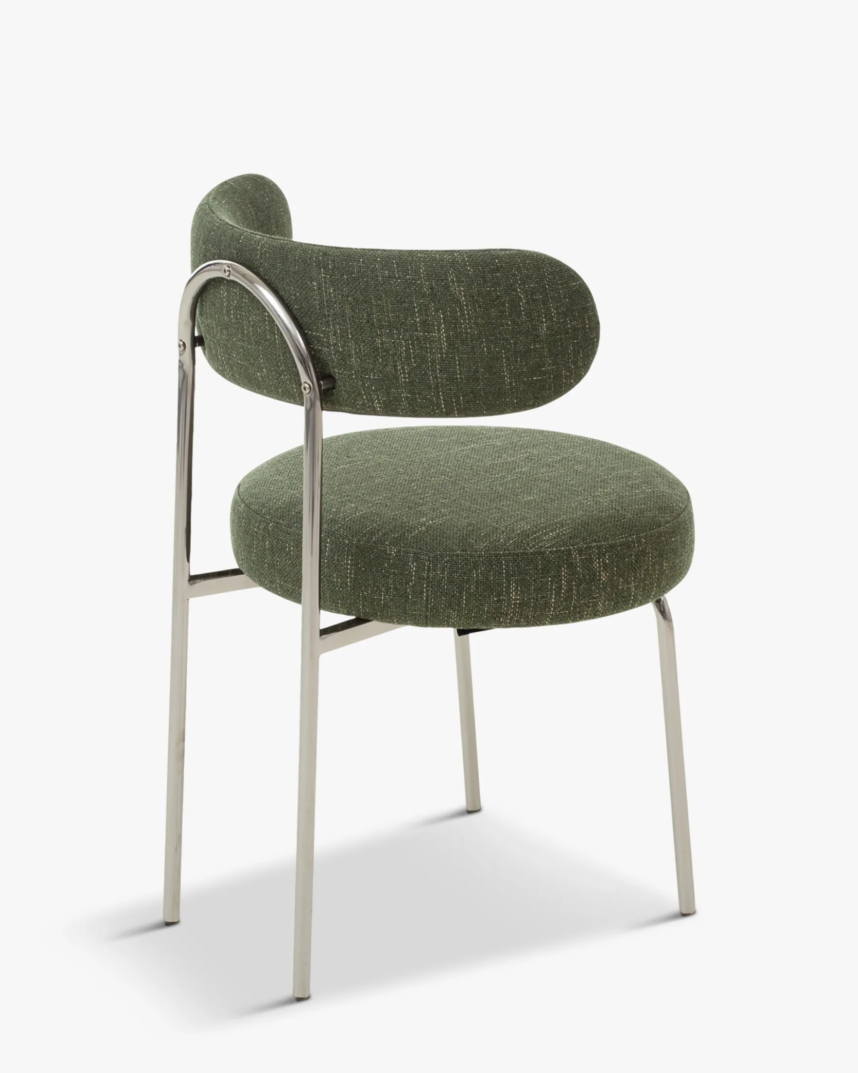 Ensemble de 4 chaises, Vert cactus & tweed chêne Vittoria