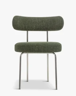 Ensemble de 4 chaises, Vert cactus & tweed chêne Vittoria