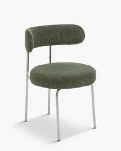 Ensemble de 4 chaises, Vert cactus & tweed chêne Vittoria