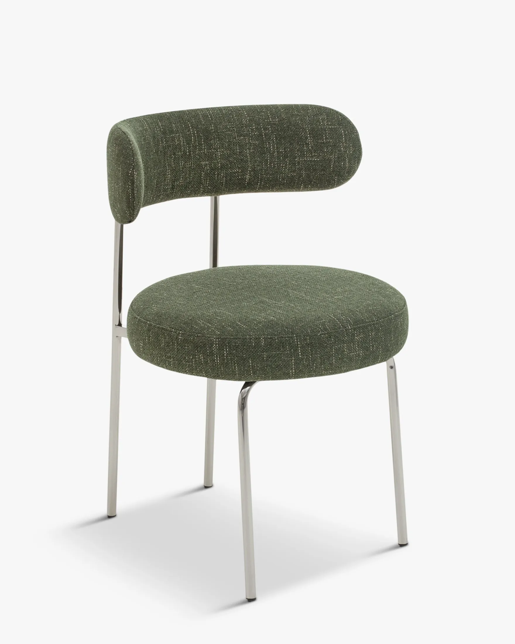Ensemble de 4 chaises, Vert cactus & tweed chêne Vittoria