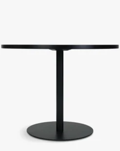 Ensemble de jardin, Table à manger de jardin ronde + 2 chaises, Noir & Blanc écru Santa Monica, Echo