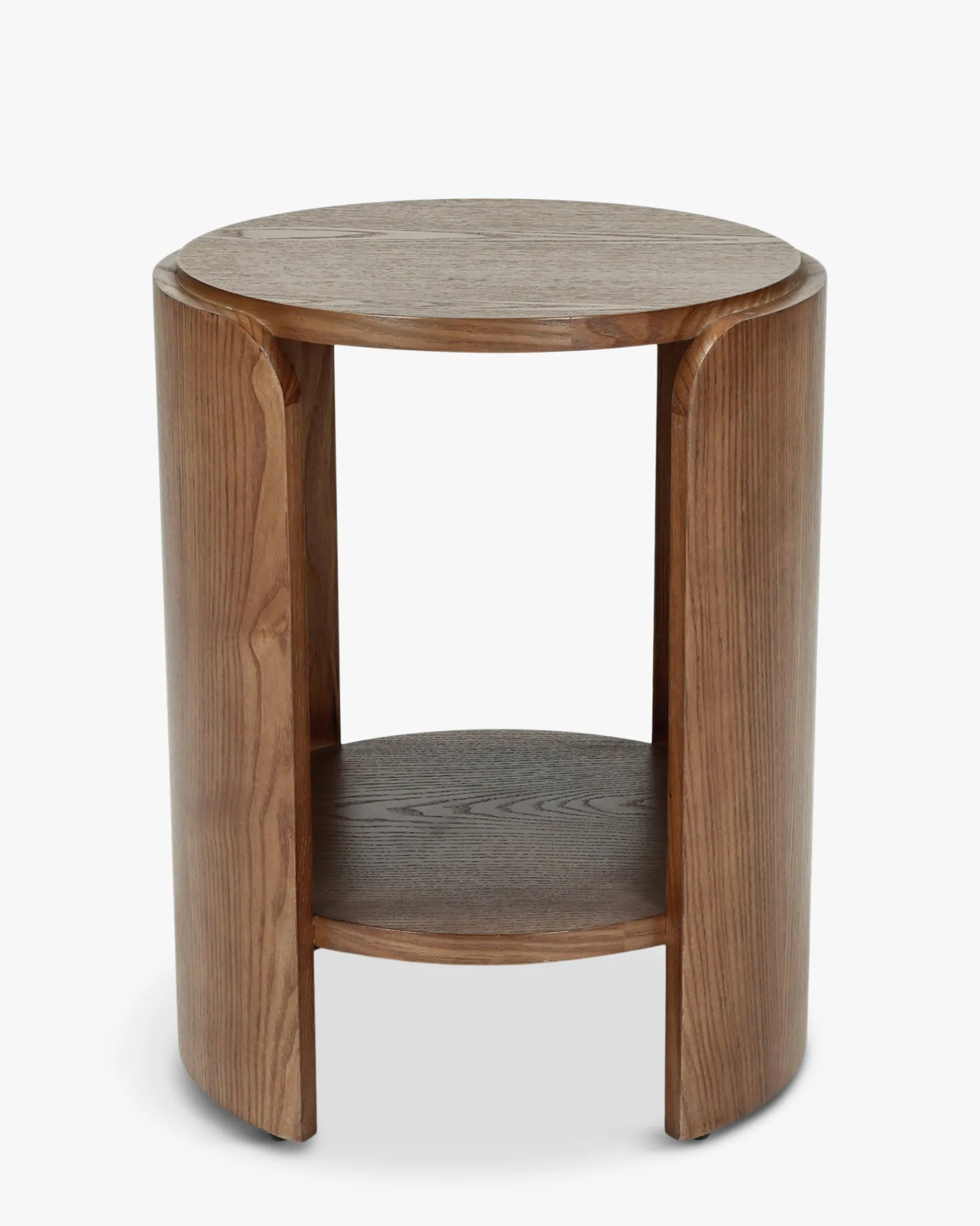 Ensemble de 2 tables de chevet ou d'appoint, Bois noyer, H50 Elipse