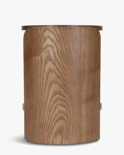 Ensemble de 2 tables de chevet ou d'appoint, Bois noyer, H50 Elipse