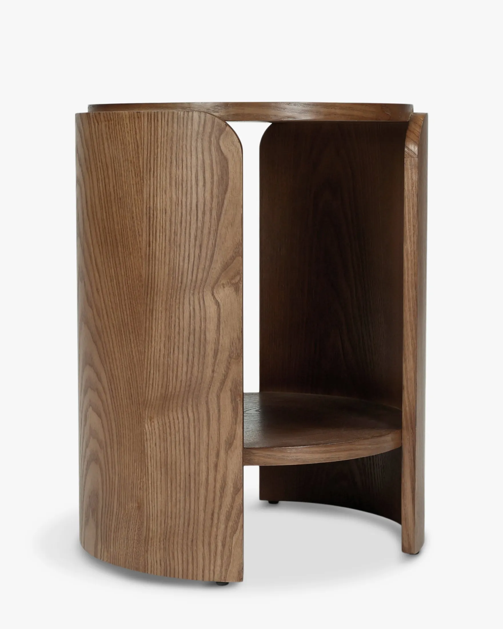 Ensemble de 2 tables de chevet ou d'appoint, Bois noyer, H50 Elipse