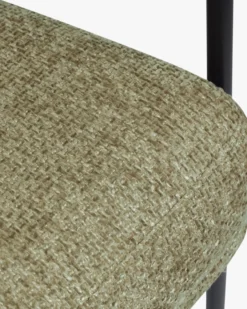 Ensemble de 2 tabourets de bar, Tweed taupe & Métal noir, H78 Arcade