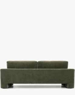 Ensemble fauteuil + canapé 3 places, Velours vert sapin Serena