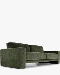 Ensemble fauteuil + canapé 3 places, Velours vert sapin Serena
