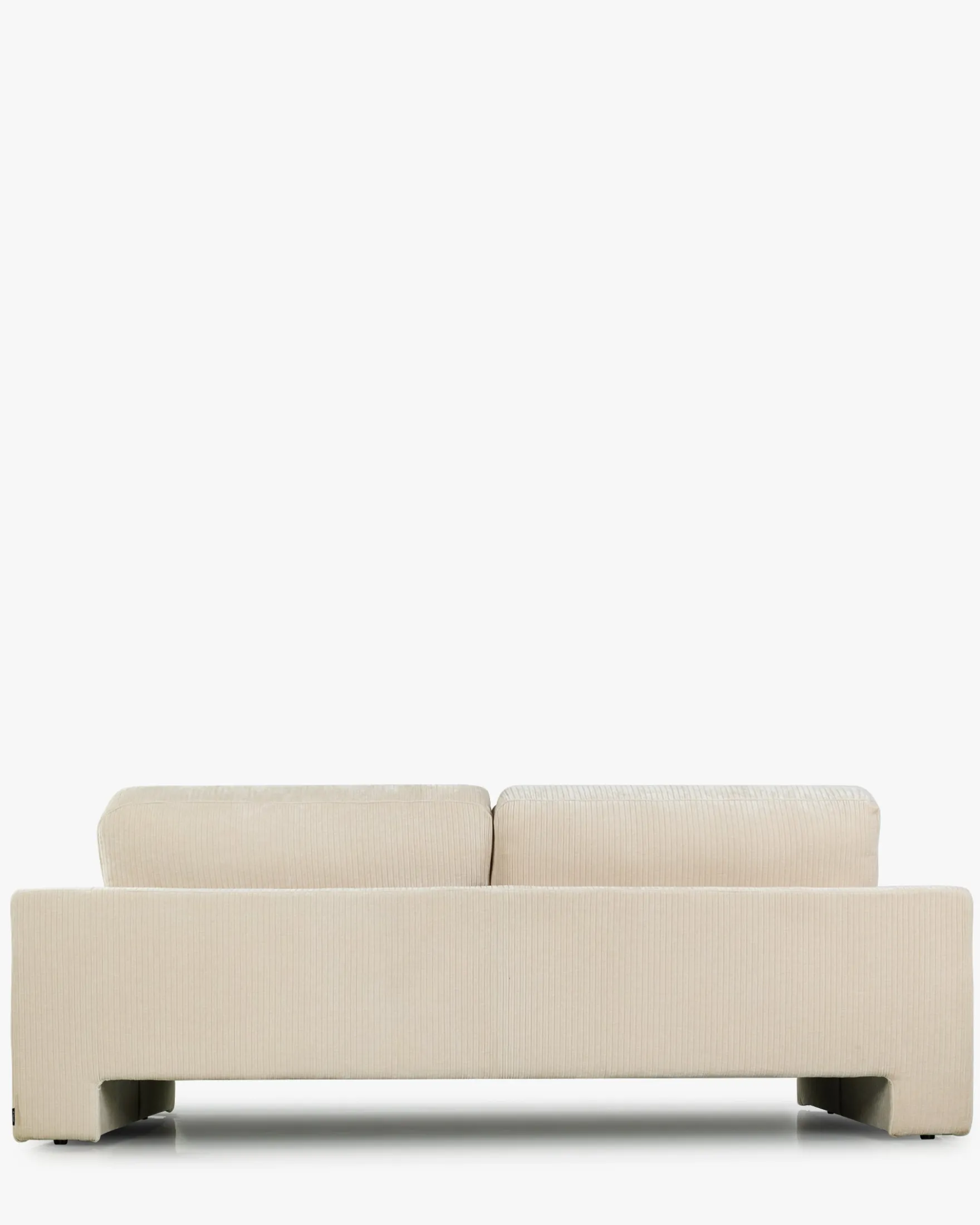 Ensemble fauteuil + canapé 3 places, Velours beige côtelé Serena