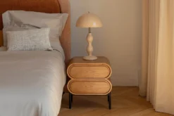 Ensemble 2 tables de chevet, Bois blond Monaco