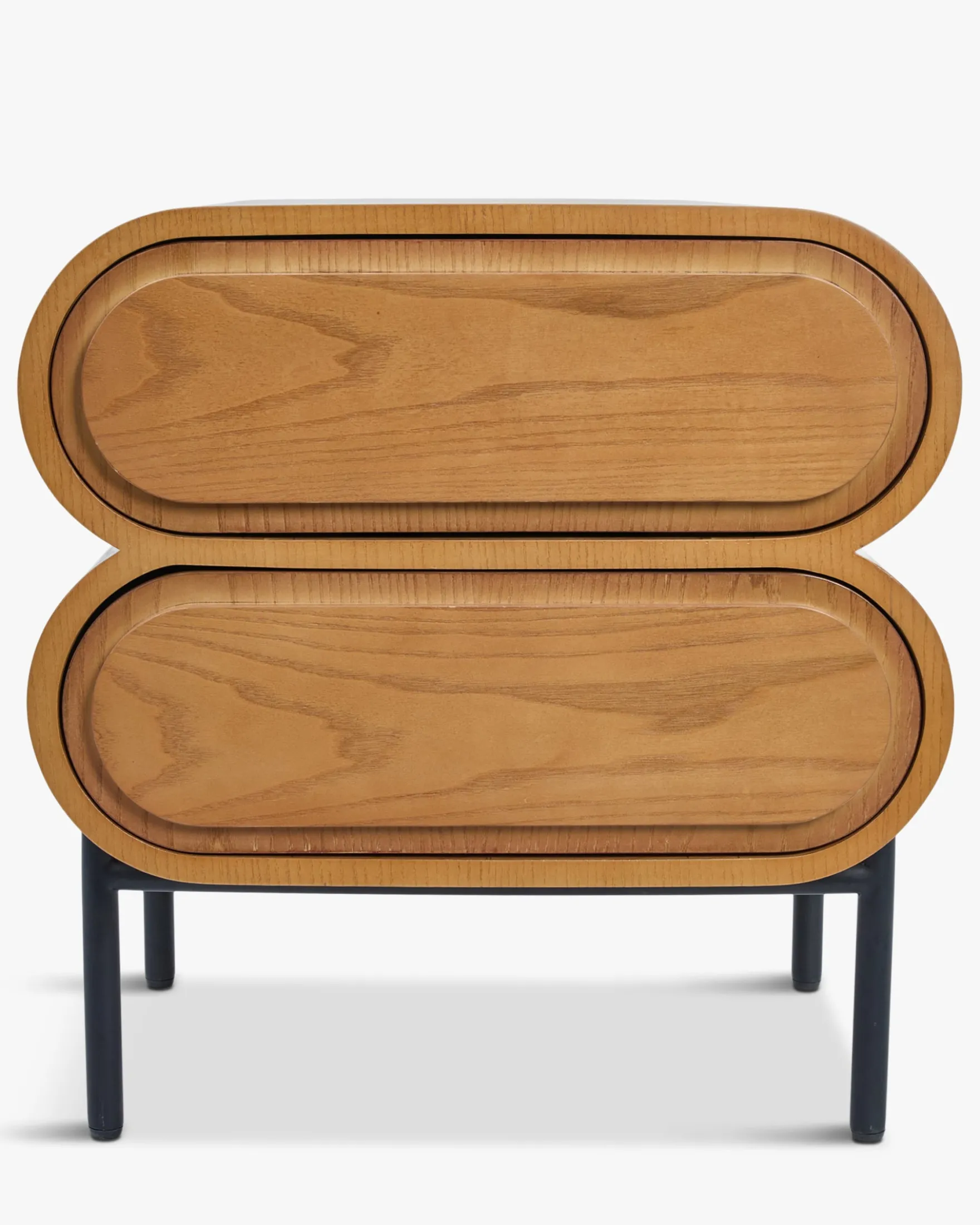 Ensemble 2 tables de chevet + tête de lit, Ecru peluche Monaco + Aria