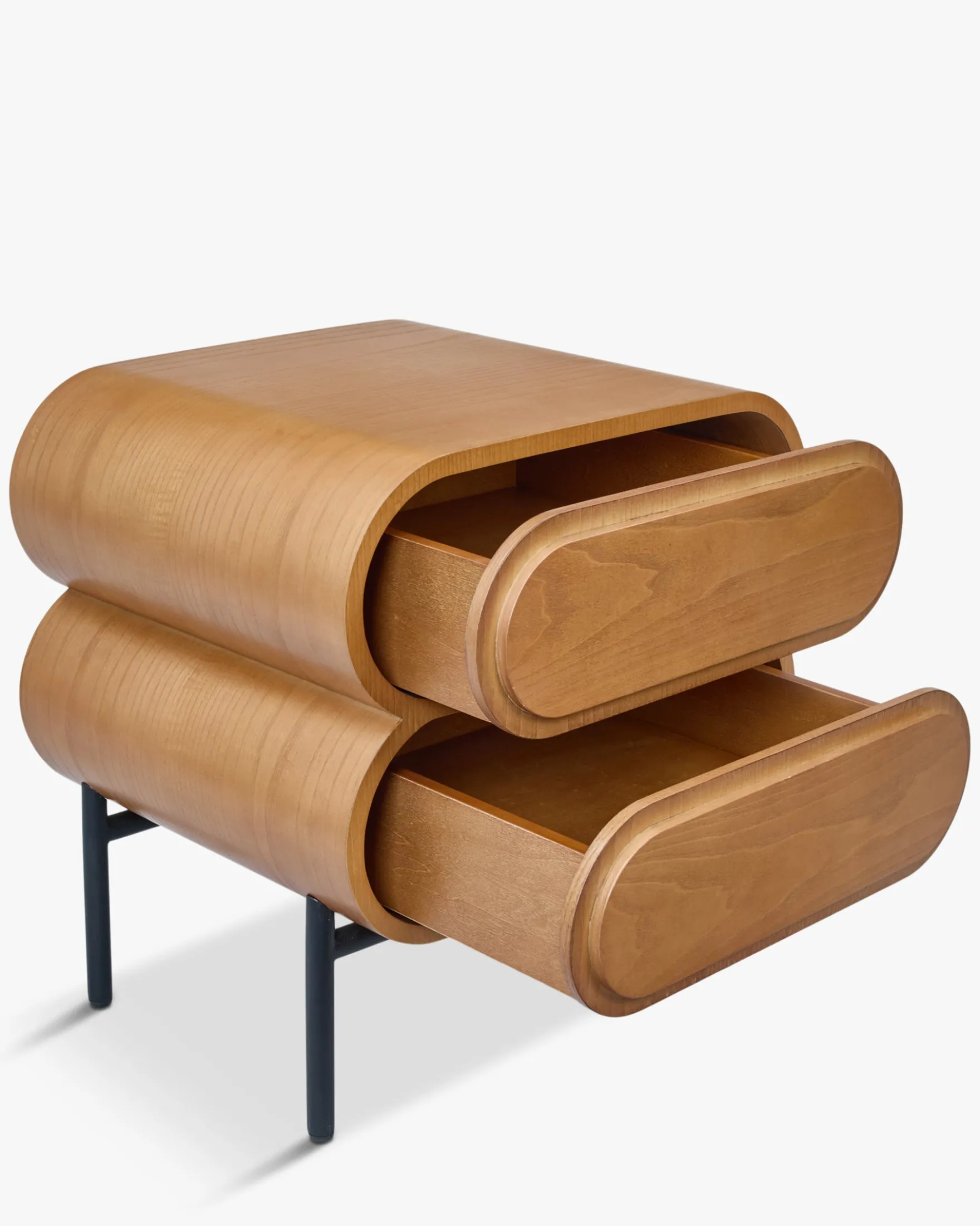 Ensemble 2 tables de chevet + tête de lit, Ecru peluche Monaco + Aria