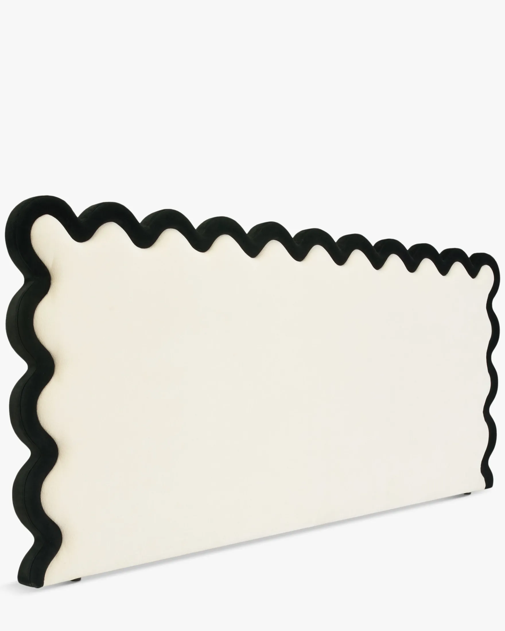 Ensemble 2 tables de chevet + tête de lit, Ecru peluche Monaco + Aria