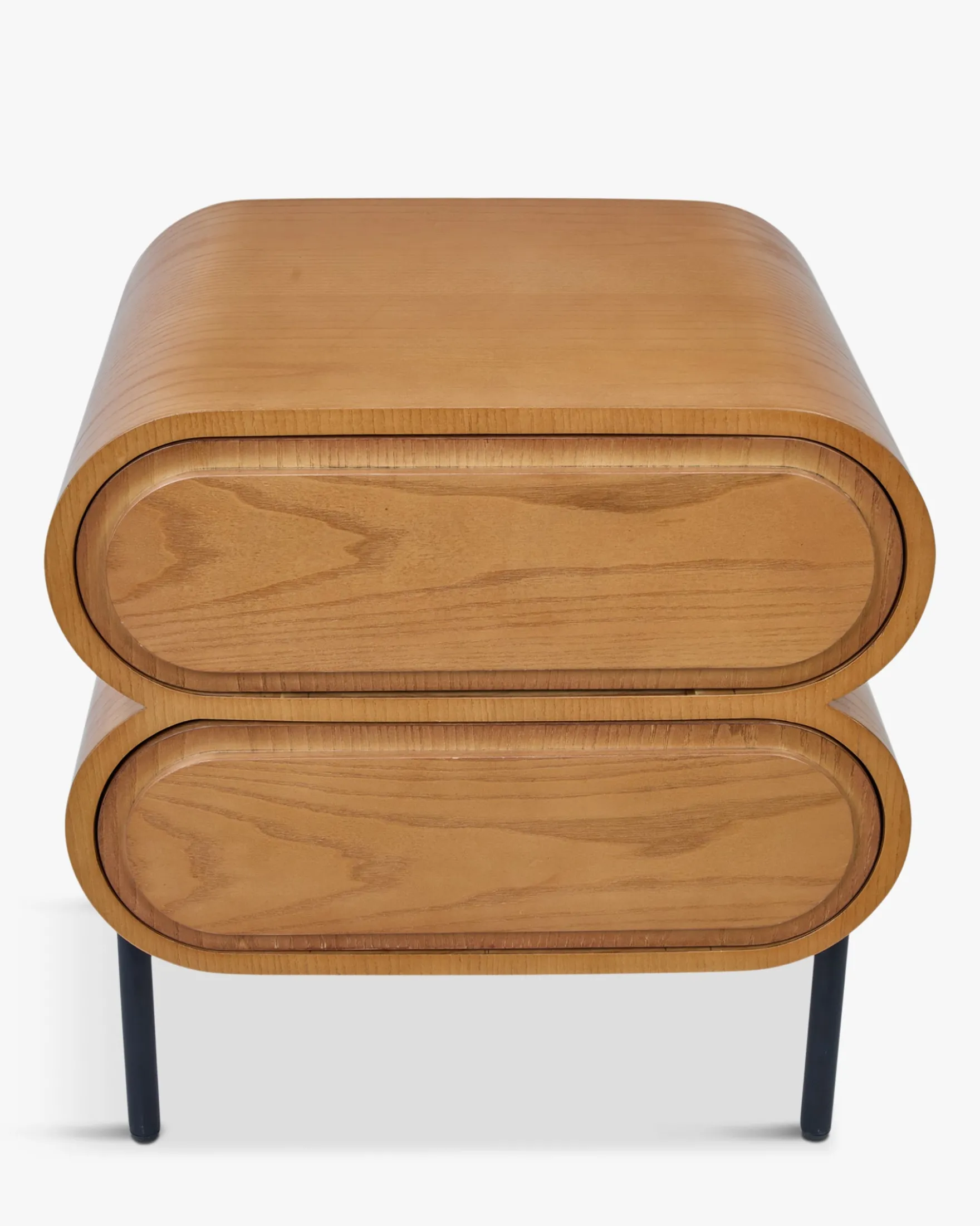 Ensemble 2 tables de chevet + tête de lit, Ecru peluche Monaco + Aria