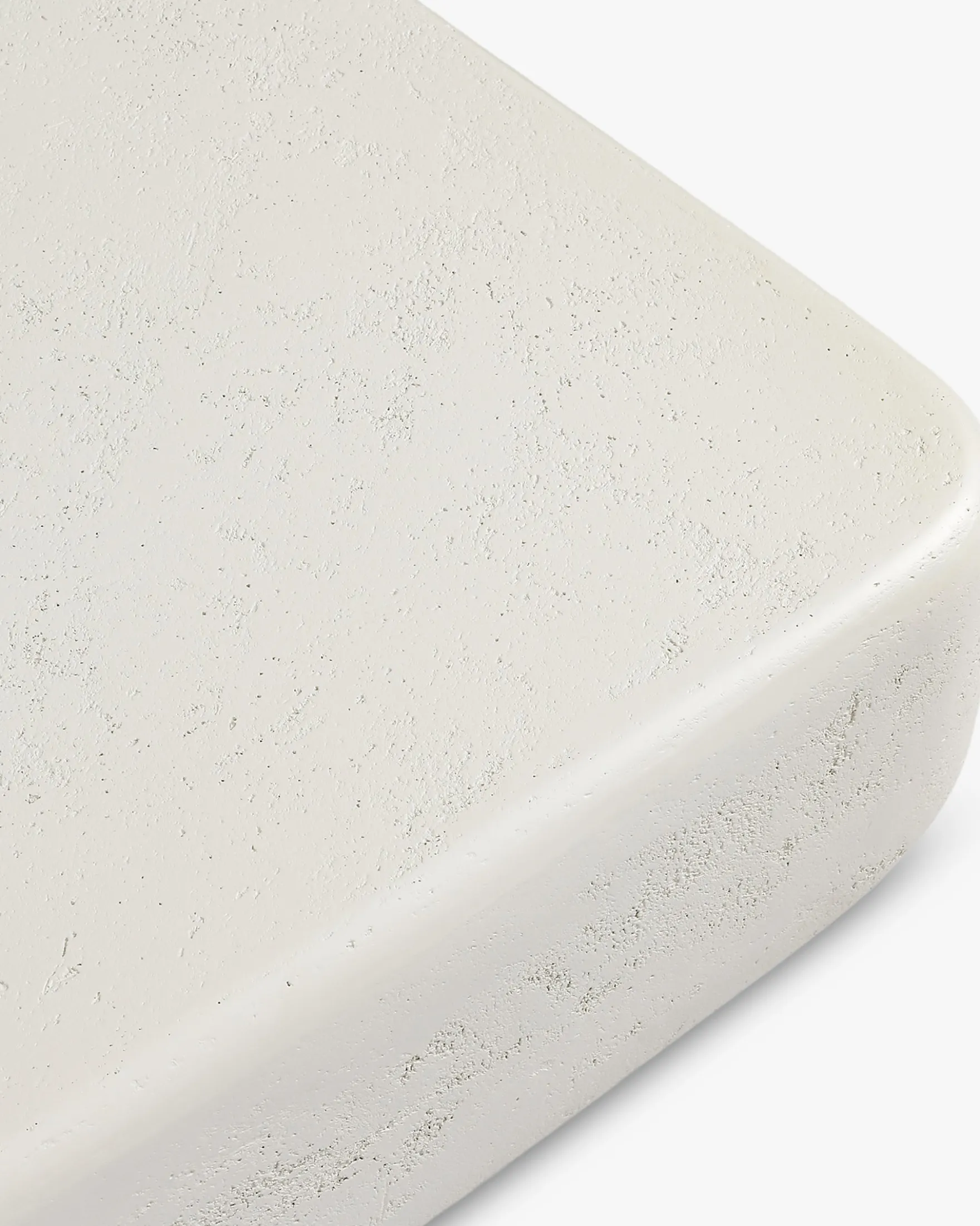 Ensemble 2 tables gigognes, Blanc effet ciment Lithos