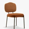 Ensemble 4x chaises, Tweed orange miami + rouge brique Maia, Mogan