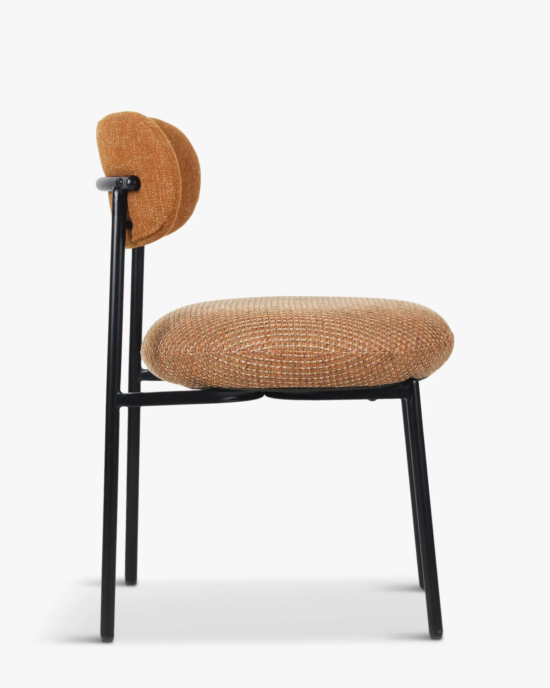 Ensemble 4x chaises, Tweed orange miami + rouge brique Maia, Mogan
