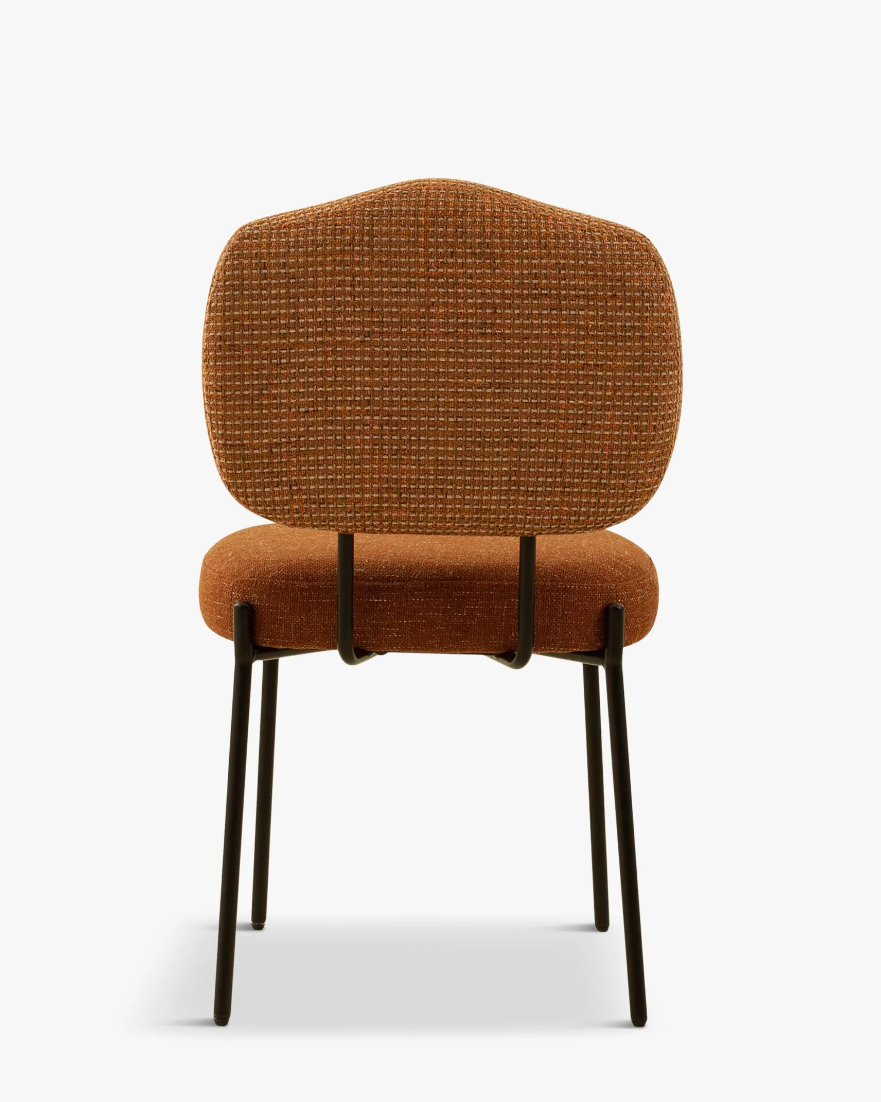 Ensemble 4x chaises, Tweed orange miami + rouge brique Maia, Mogan