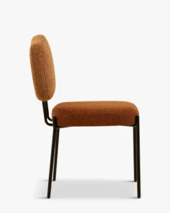 Ensemble 4x chaises, Tweed orange miami + rouge brique Maia, Mogan