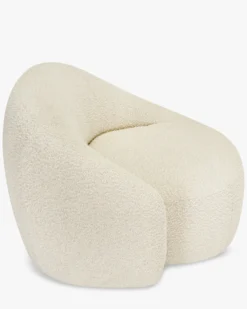 Fauteuil, Blanc avoine bouclé Neo