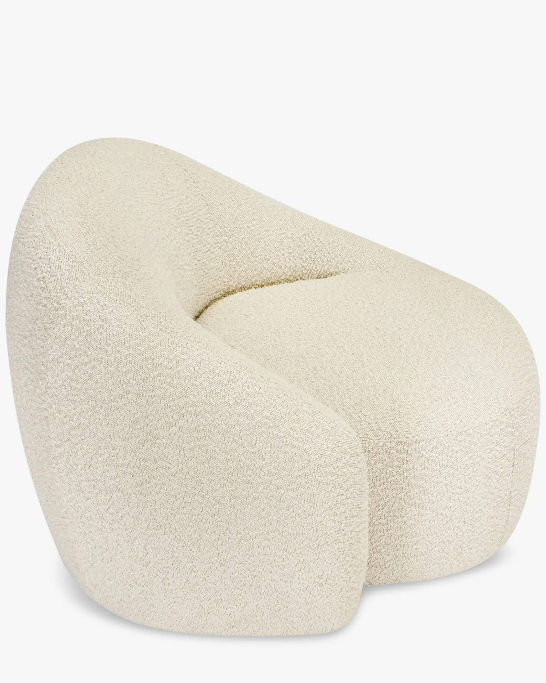 Fauteuil, Blanc avoine bouclé Neo