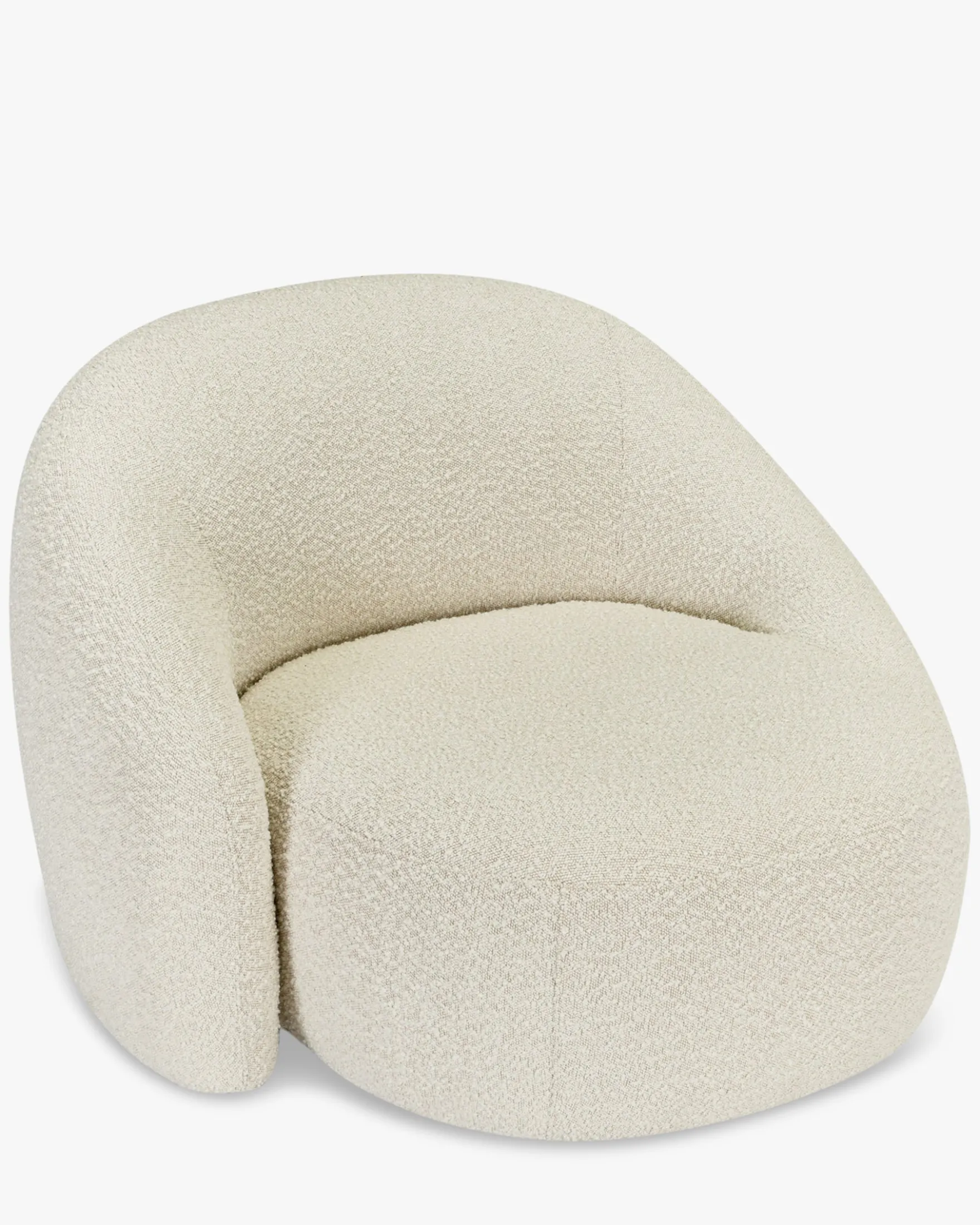 Fauteuil, Blanc avoine bouclé Neo