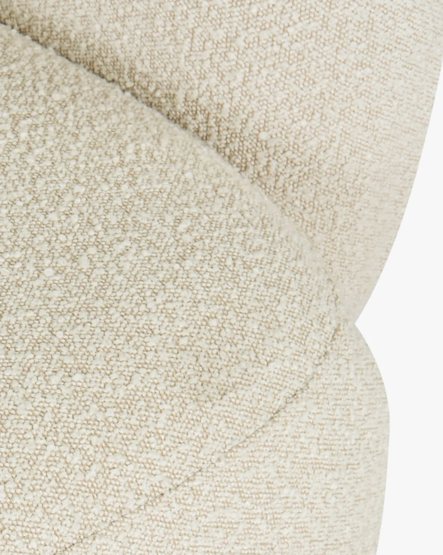 Fauteuil, Blanc avoine bouclé, 100x70 Volta