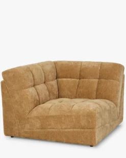 Fauteuil d'angle modulable, Camel crêpé Paul