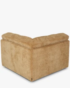 Fauteuil d'angle modulable, Camel crêpé Paul