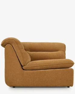 Fauteuil d'angle modulable, Marron sienne déperlant Pulp