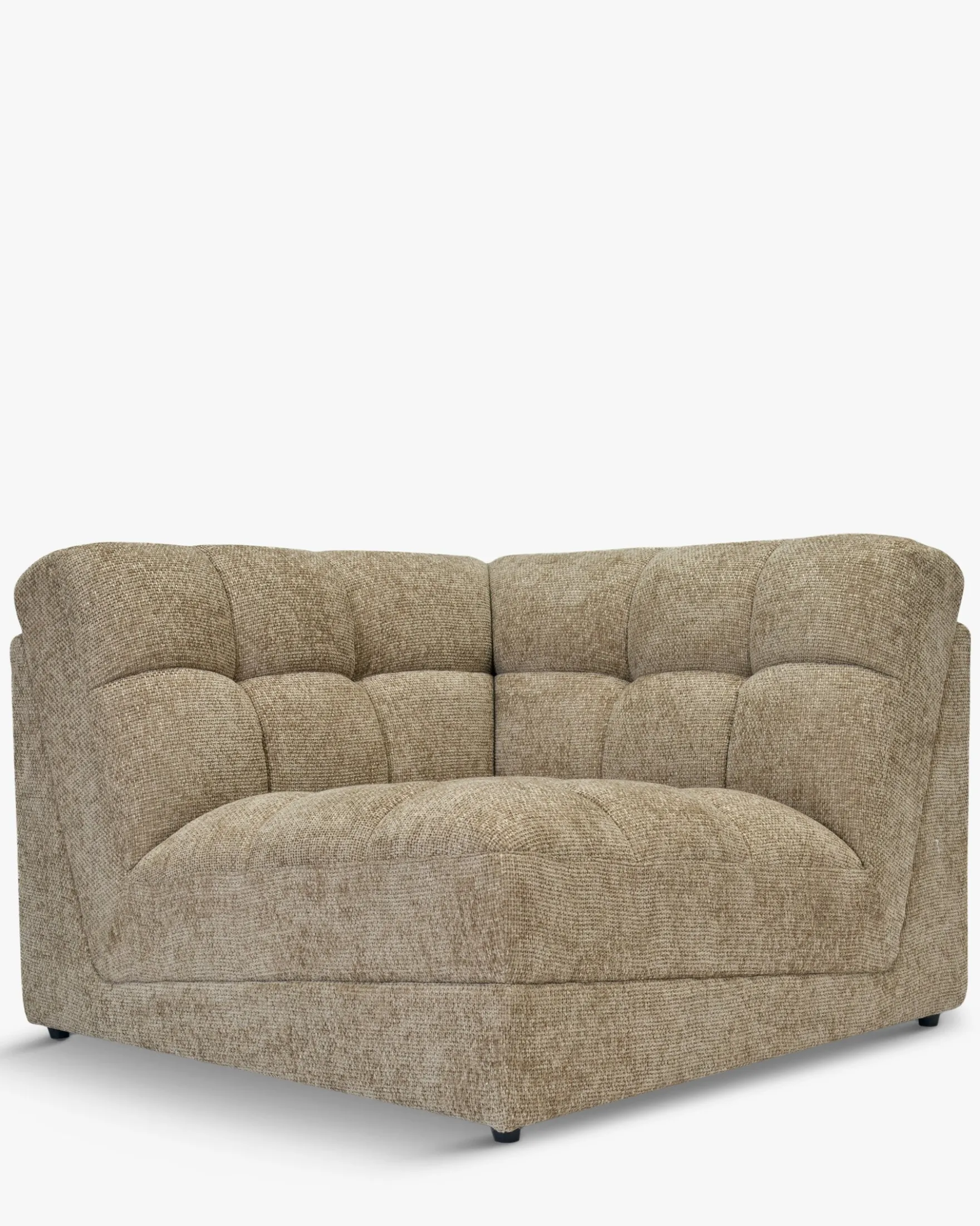 Fauteuil d'angle modulable, Tweed taupe Paul