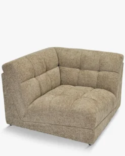 Fauteuil d'angle modulable, Tweed taupe Paul