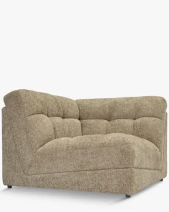 Fauteuil d'angle modulable, Tweed taupe Paul