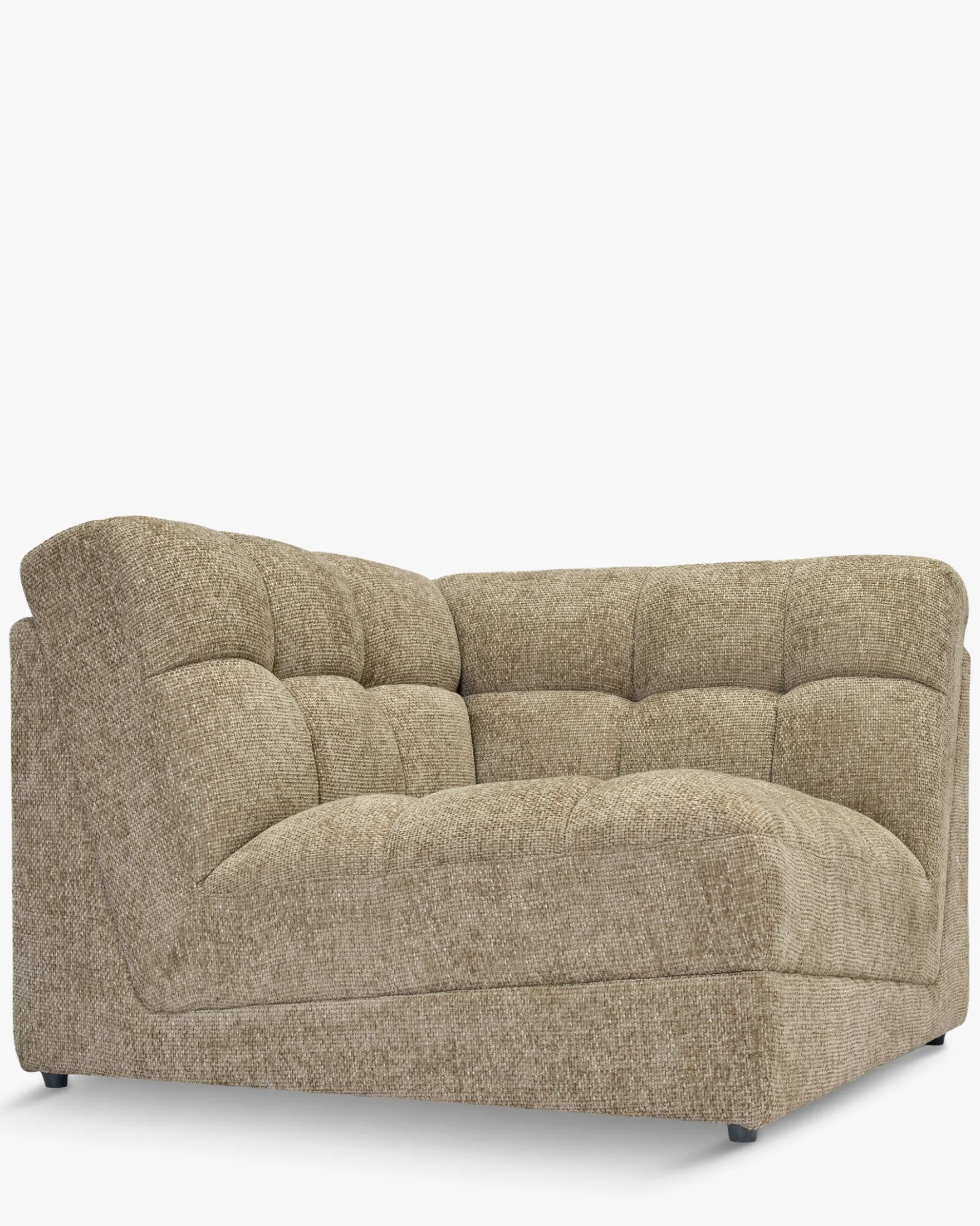 Fauteuil d'angle modulable, Tweed taupe Paul