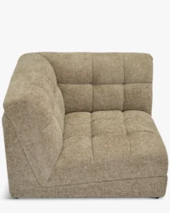 Fauteuil d'angle modulable, Tweed taupe Paul