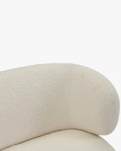 Fauteuil, Ecru bouclé, 90x70 Giulia