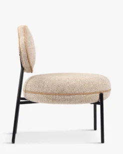 Fauteuil, Jaune moucheté & métal noir Arty