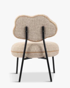 Fauteuil, Jaune moucheté & métal noir Arty