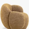 Fauteuil, Marron ocre bouclé, 90x84 Cocoon