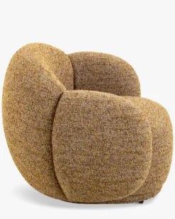 Fauteuil, Marron ocre bouclé, 90x84 Cocoon
