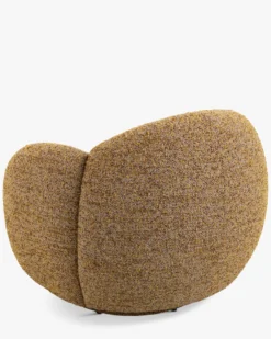 Fauteuil, Marron ocre bouclé, 90x84 Cocoon