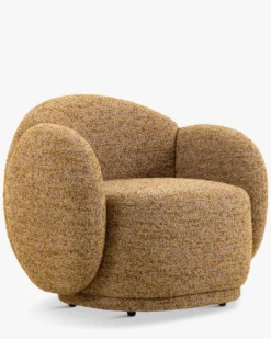 Fauteuil, Marron ocre bouclé, 90x84 Cocoon