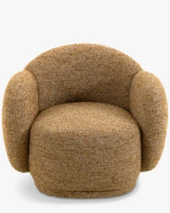 Fauteuil, Marron ocre bouclé, 90x84 Cocoon