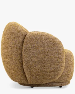 Fauteuil, Marron ocre bouclé, 90x84 Cocoon