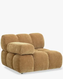 Fauteuil modulable accoudoir interchangeable, Camel crêpé Waffle
